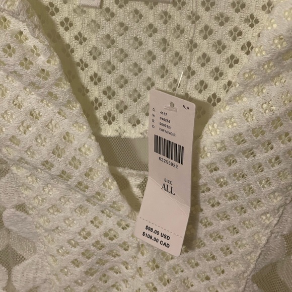 Anthropologie, Ivory & Yellow, Crochet & Mesh Poncho/ Topper, One Size - Picture 5 of 5